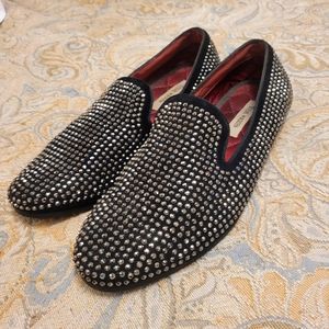 Used Steve Madden P-Diddz Caviarr Men's 9.5 Women's Size 11 Rhinestone Loafers